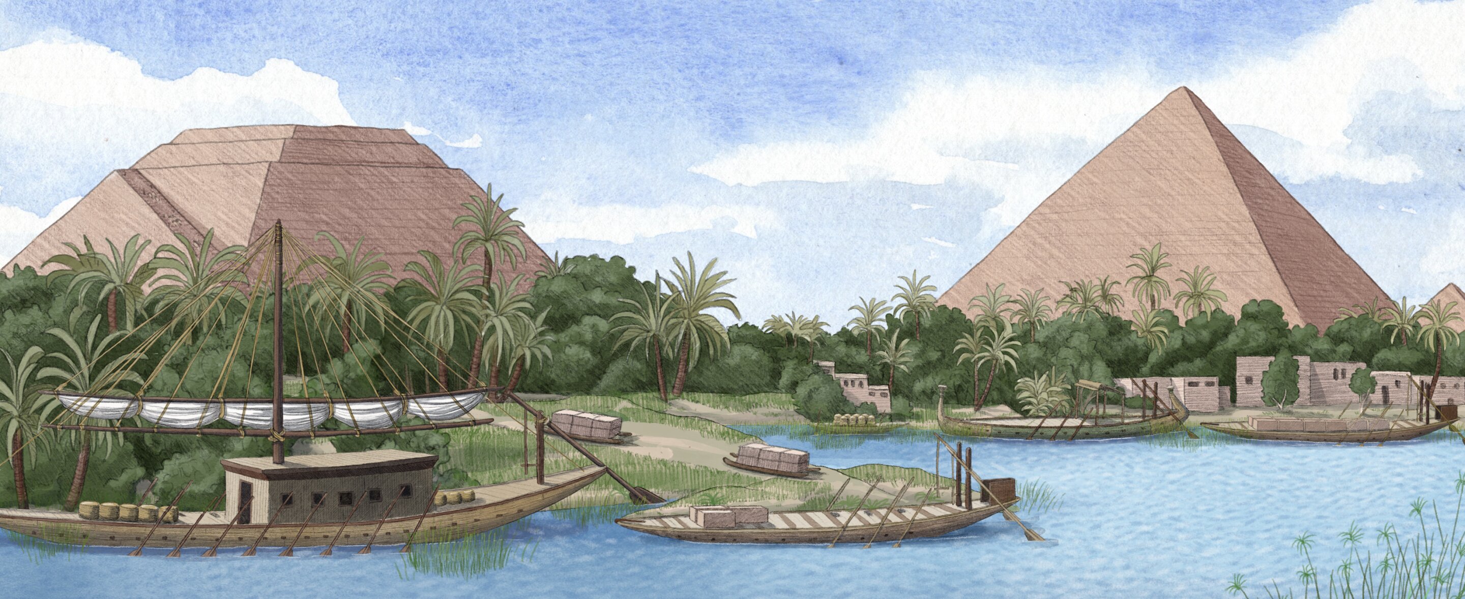 Каналы в древнем египте. Пирамиды Гизы в Египте.