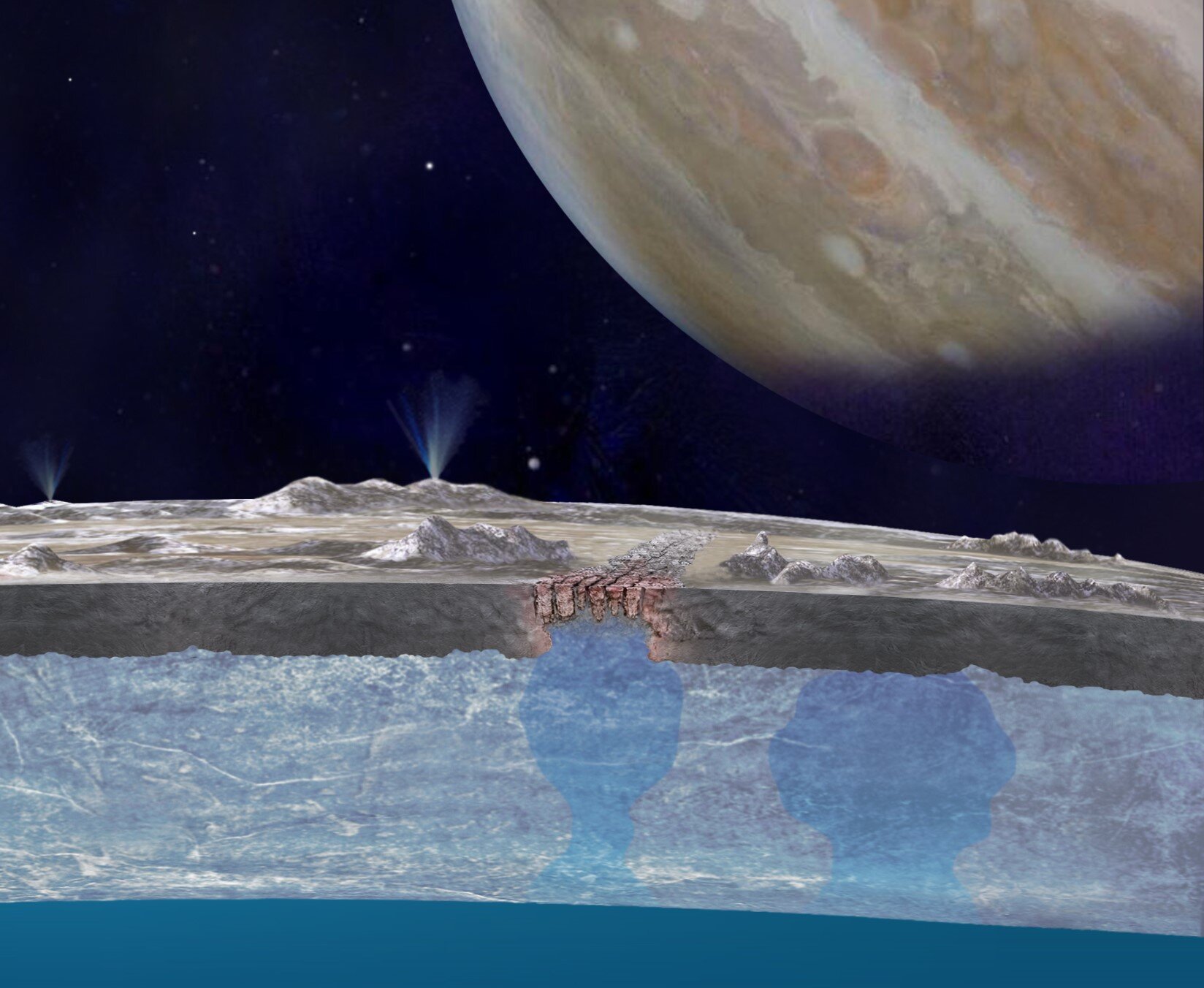 Auf dem Jupitermond Europa könnte „Chaos Terrain“ Sauerstoff in den Ozean transportieren