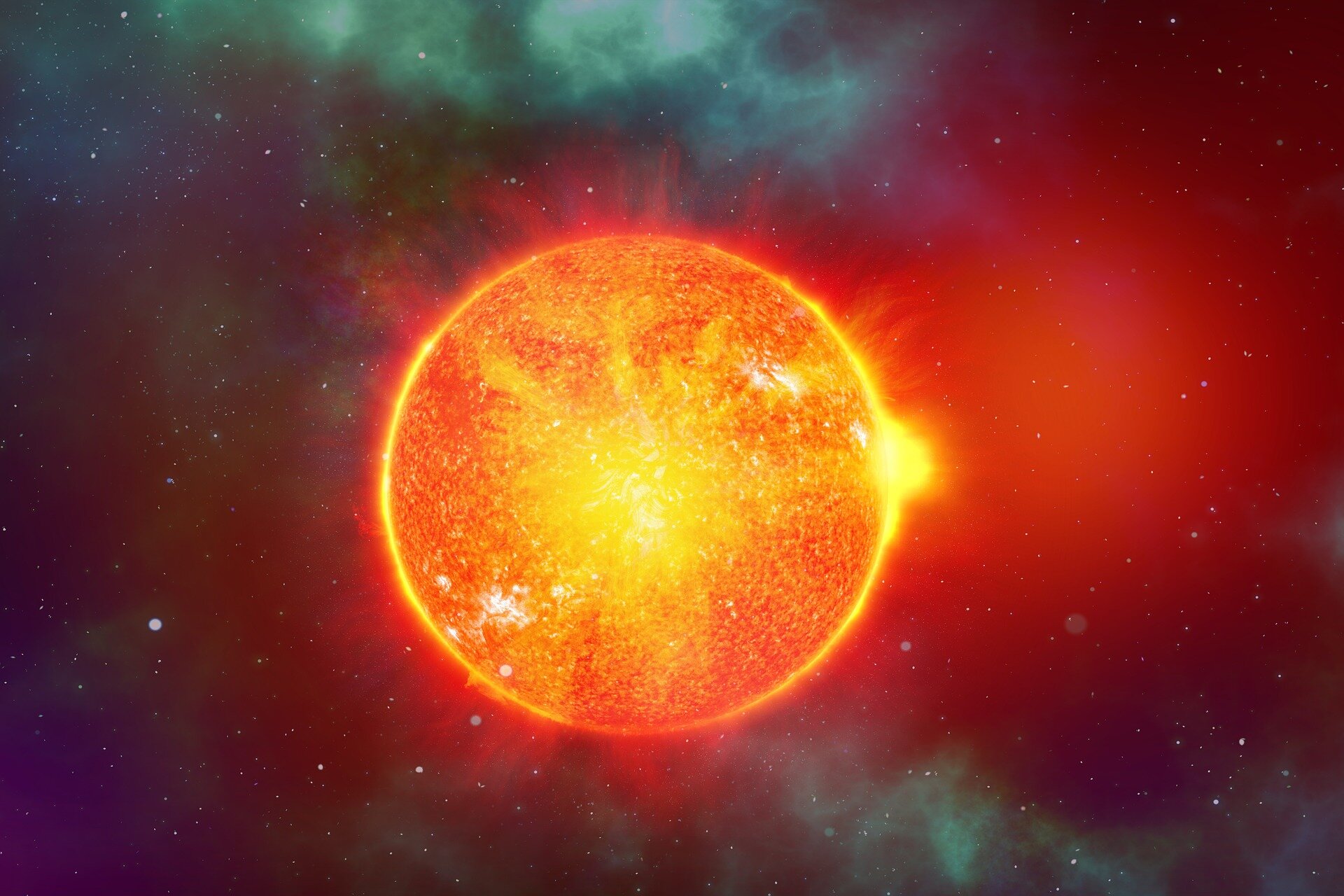 solar system sun flare