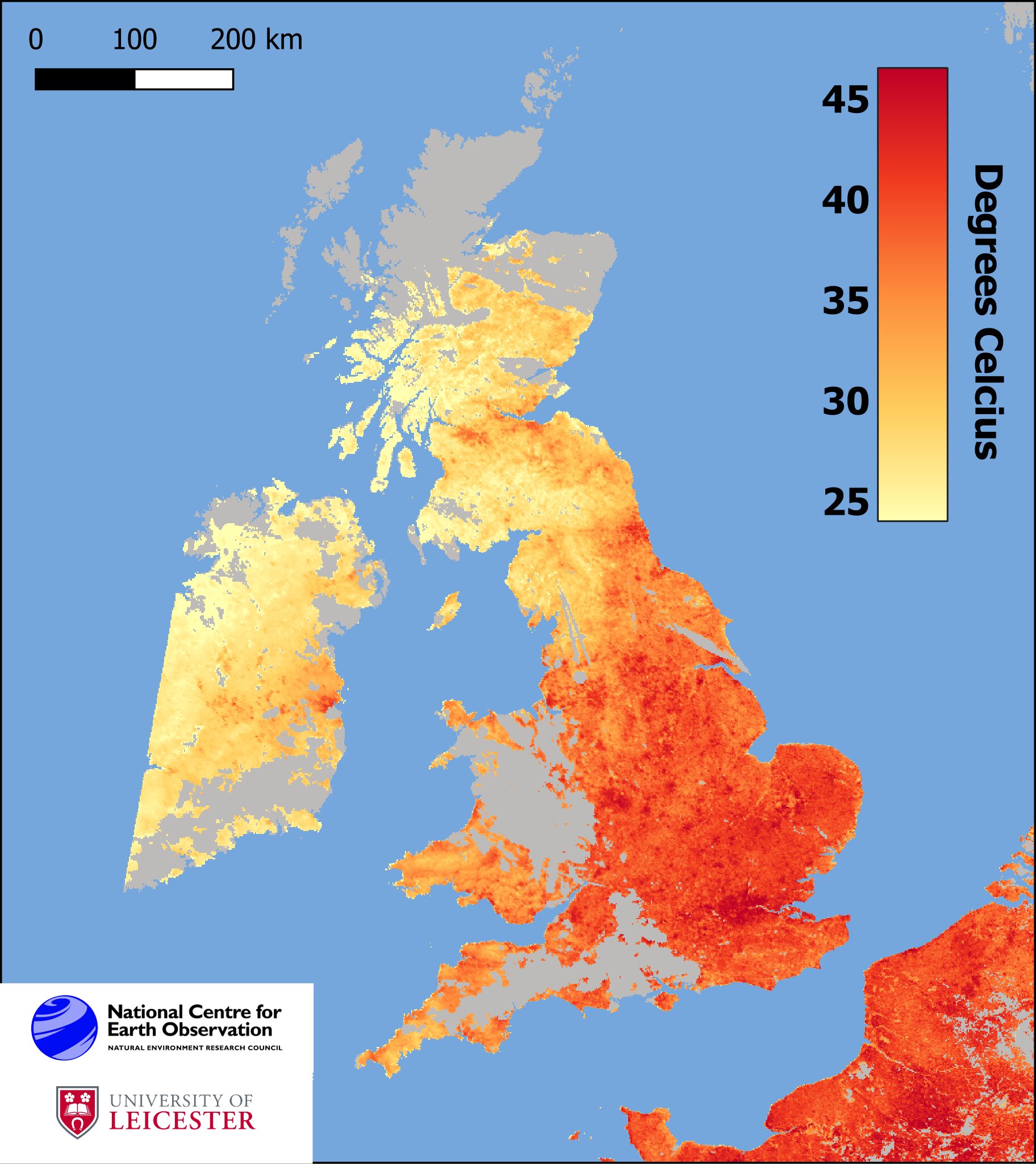 Chart: The Highest Temperatures Ever Recorded in the UK