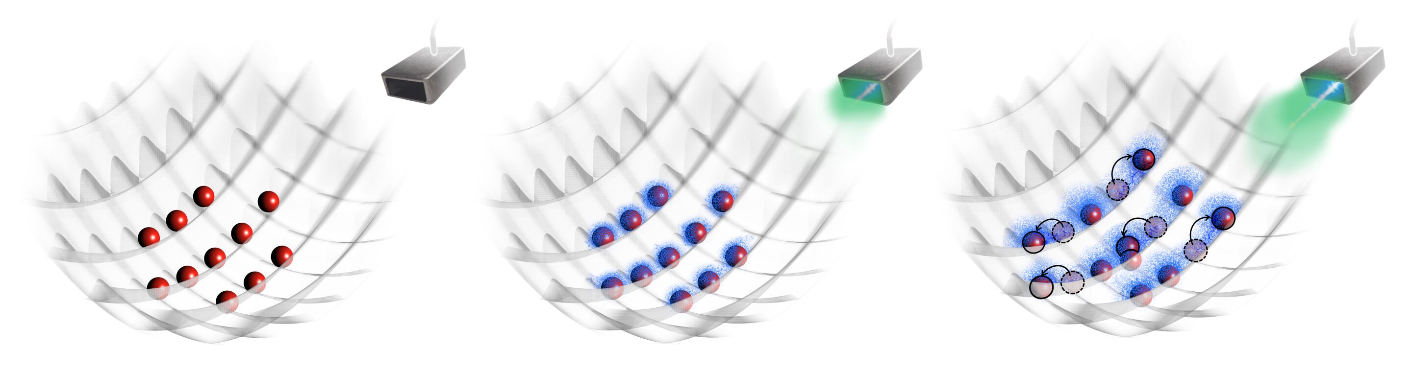Un estudio introduce polaritones de onda de materia sin pérdidas en un sistema de red óptica