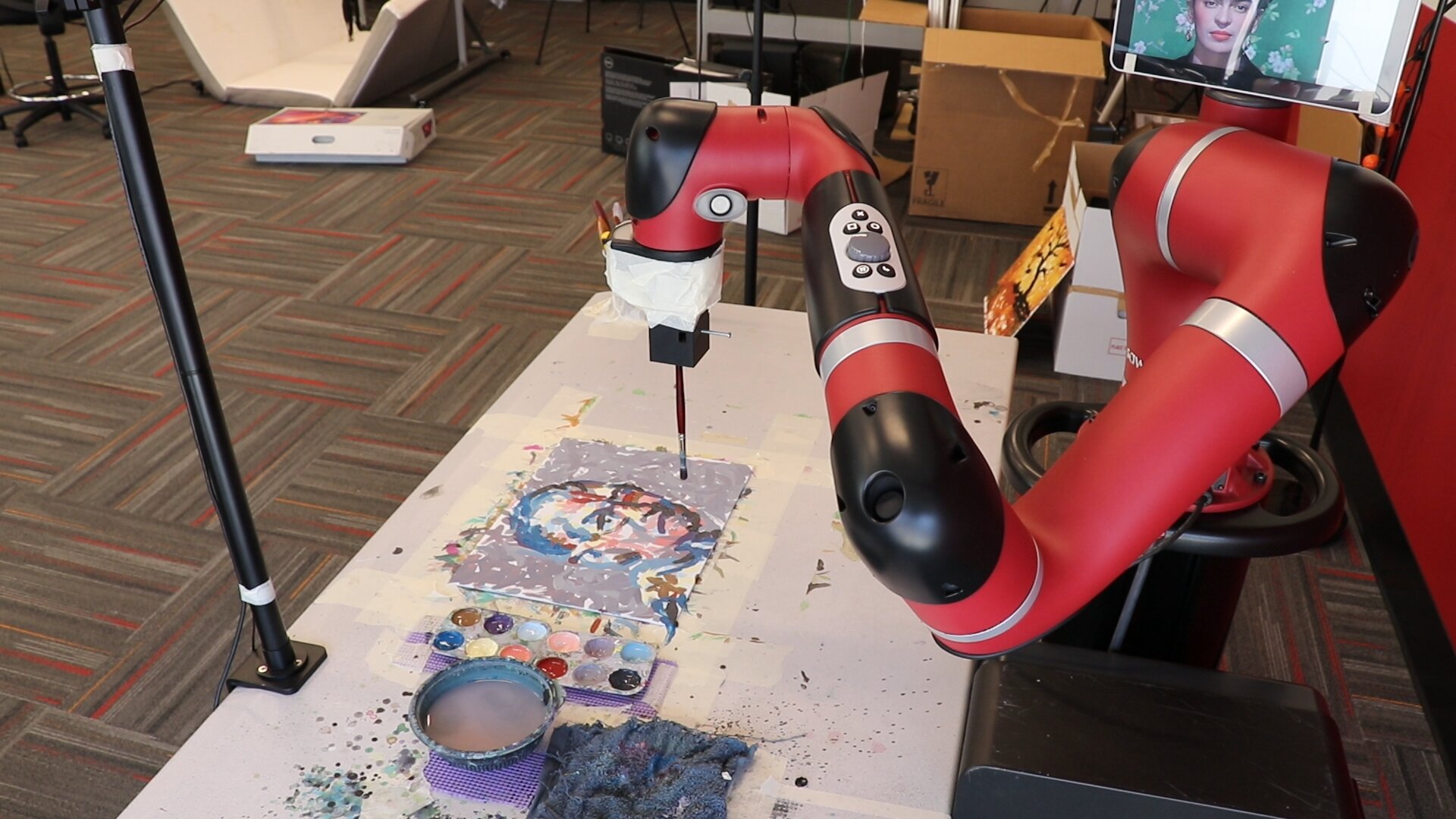 AI-Powered FRIDA robot collaborates with humans to create art