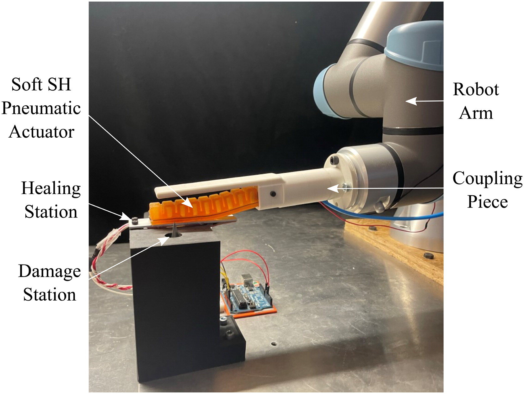 Assessing permanent damage to self-healing polymers in soft robots