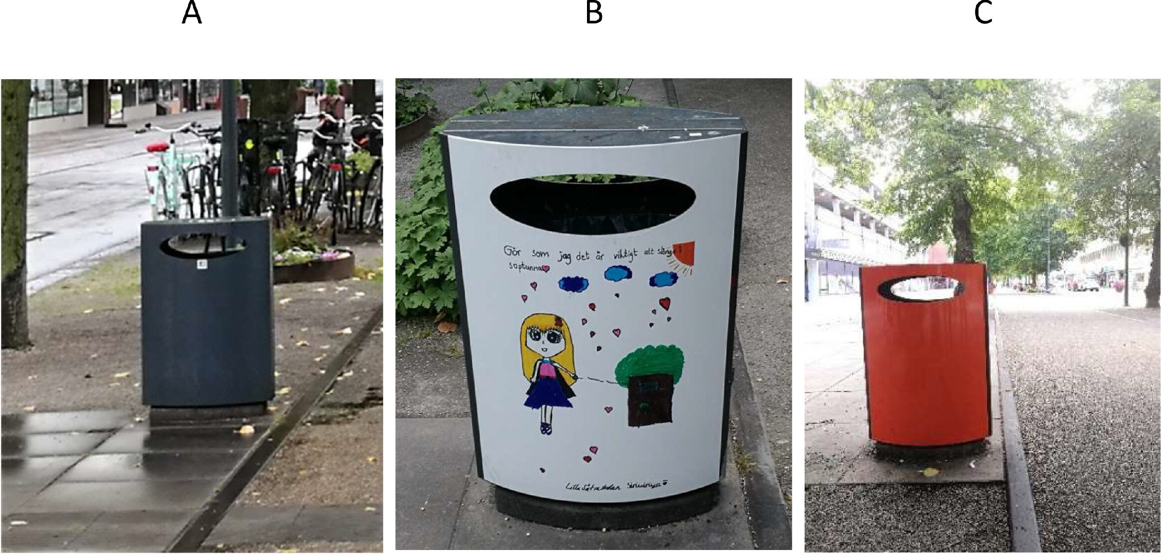 Contenedores de basura diseñados con dibujos infantiles rechazados por los vecinos