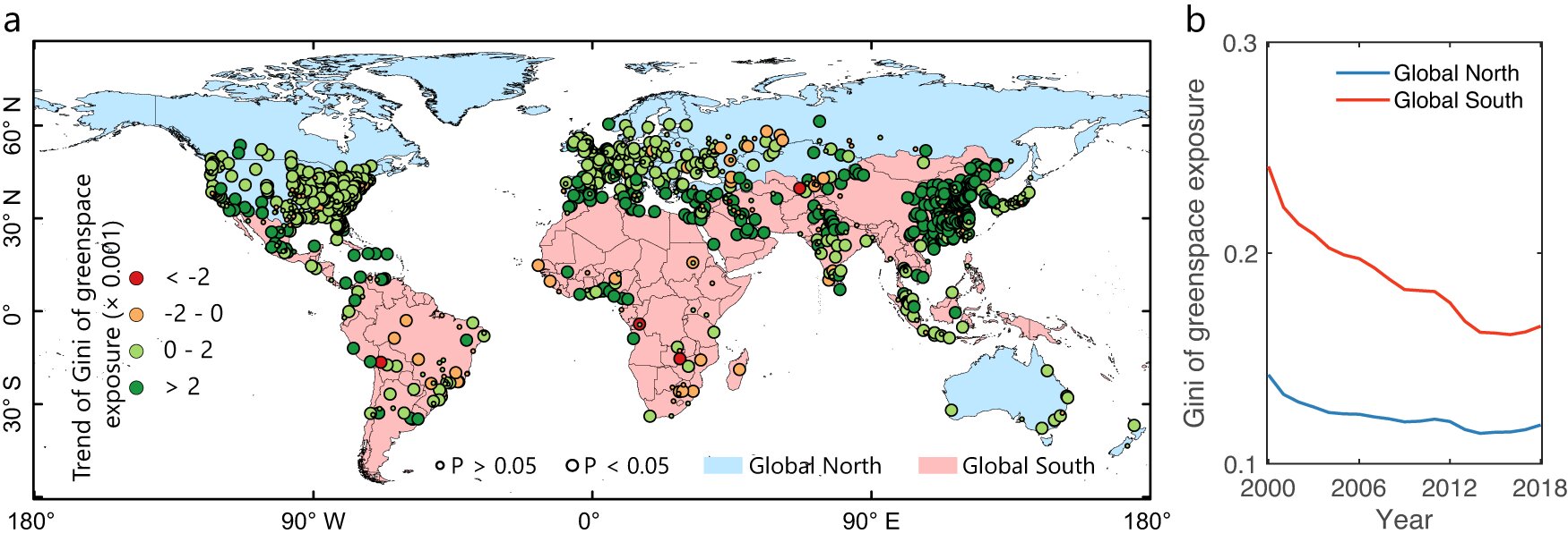 Scholars reveal improved human greenspace exposure equality during 21st century urbanization