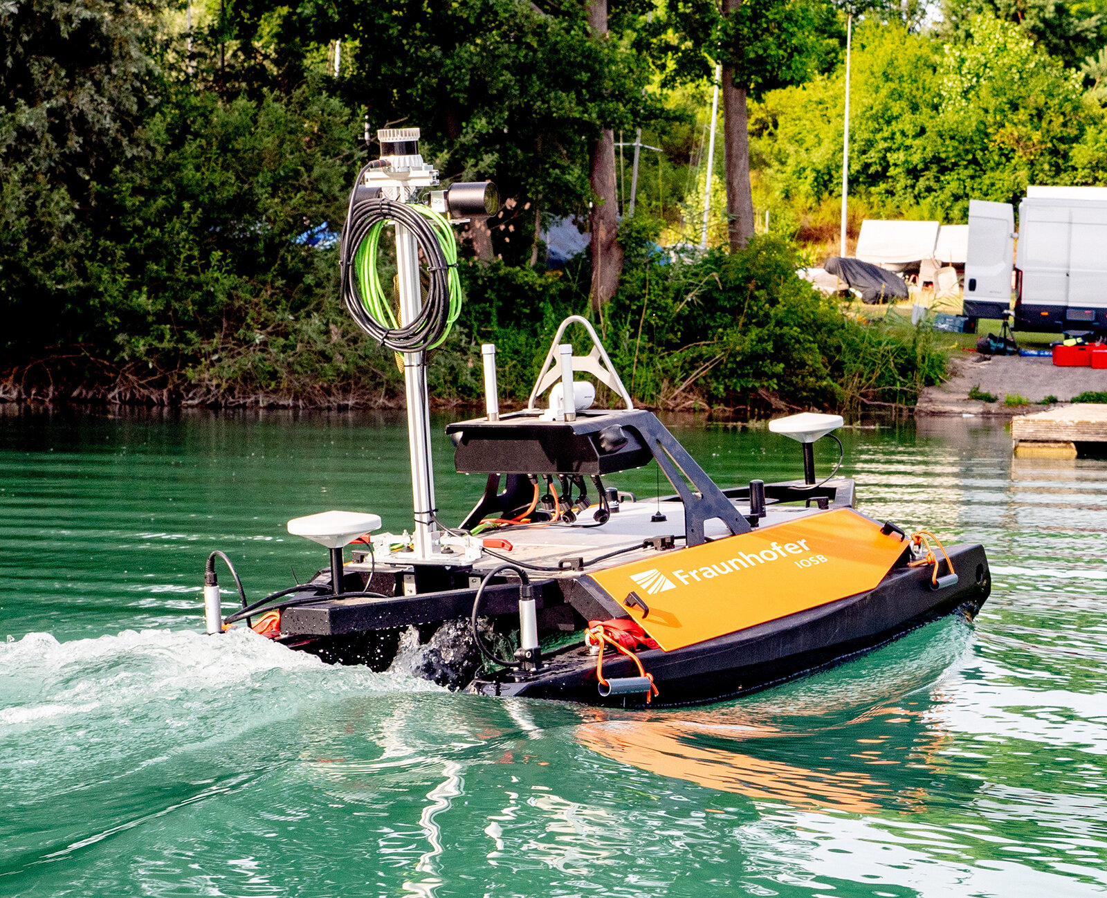 Underwater and surface mapping of rivers and lakes with unmanned watercraft