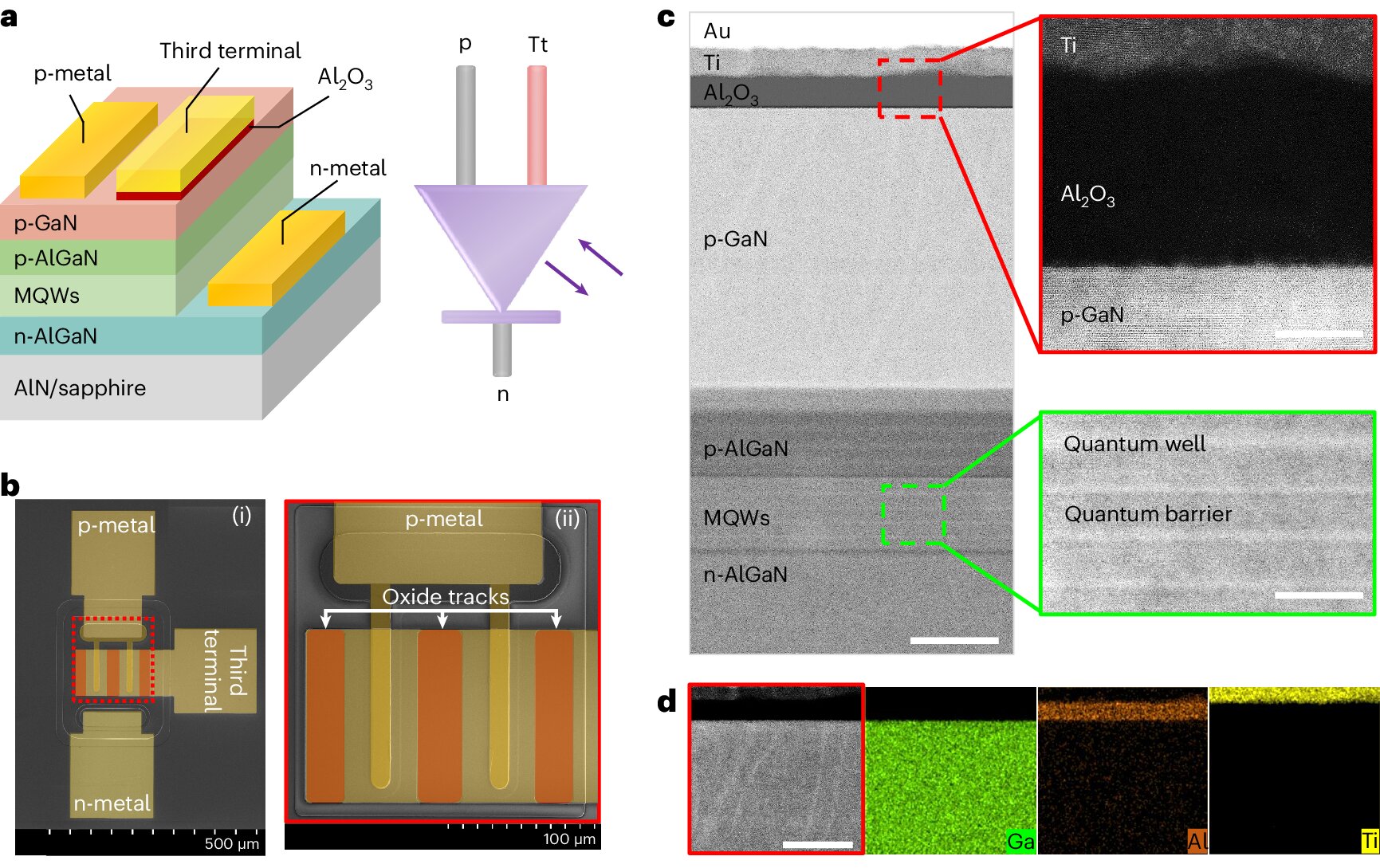 A promising three-terminal diode for wireless communication and optically driven computing