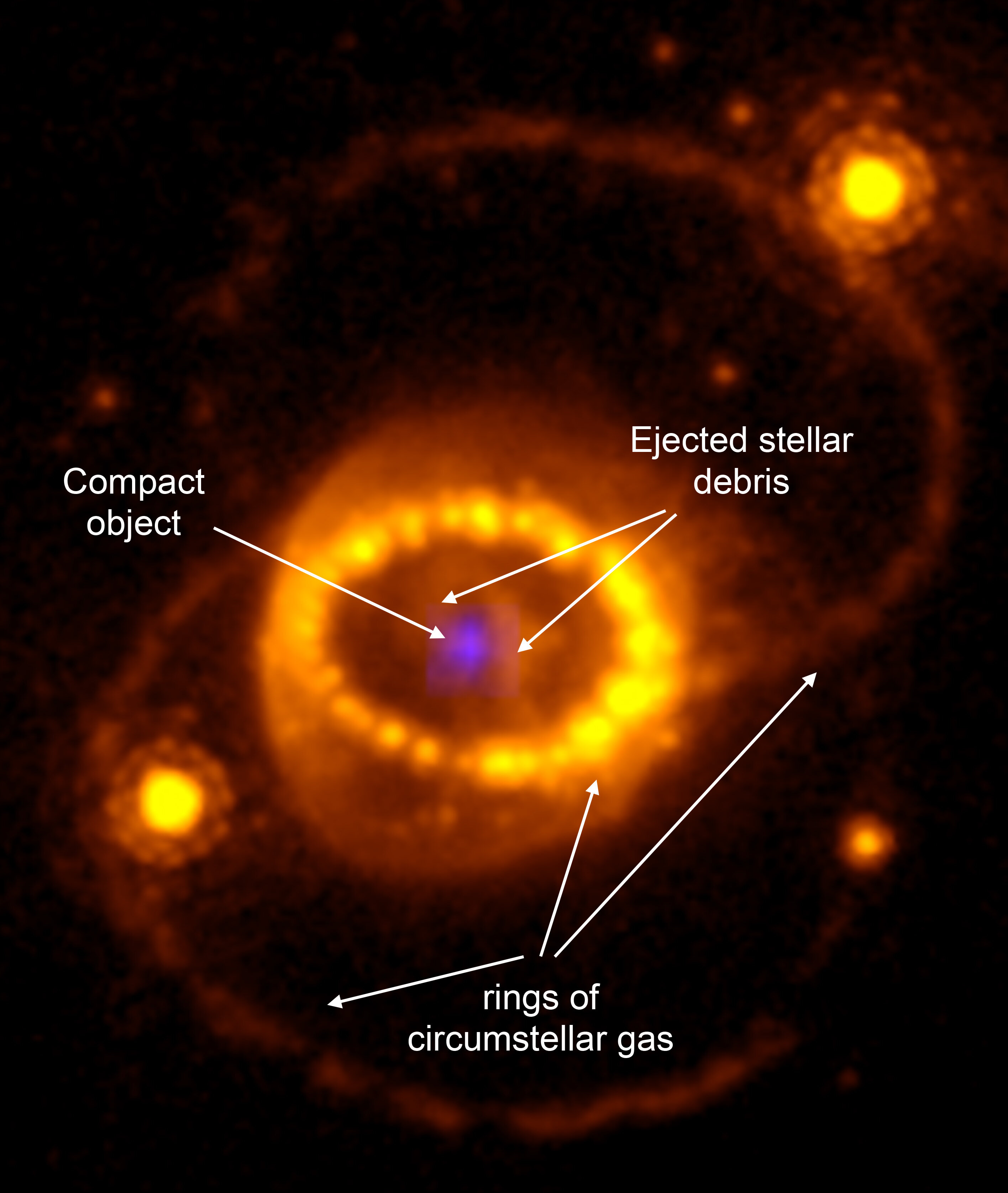 Astronomers find first strong evidence of neutron star remnant of exploding star